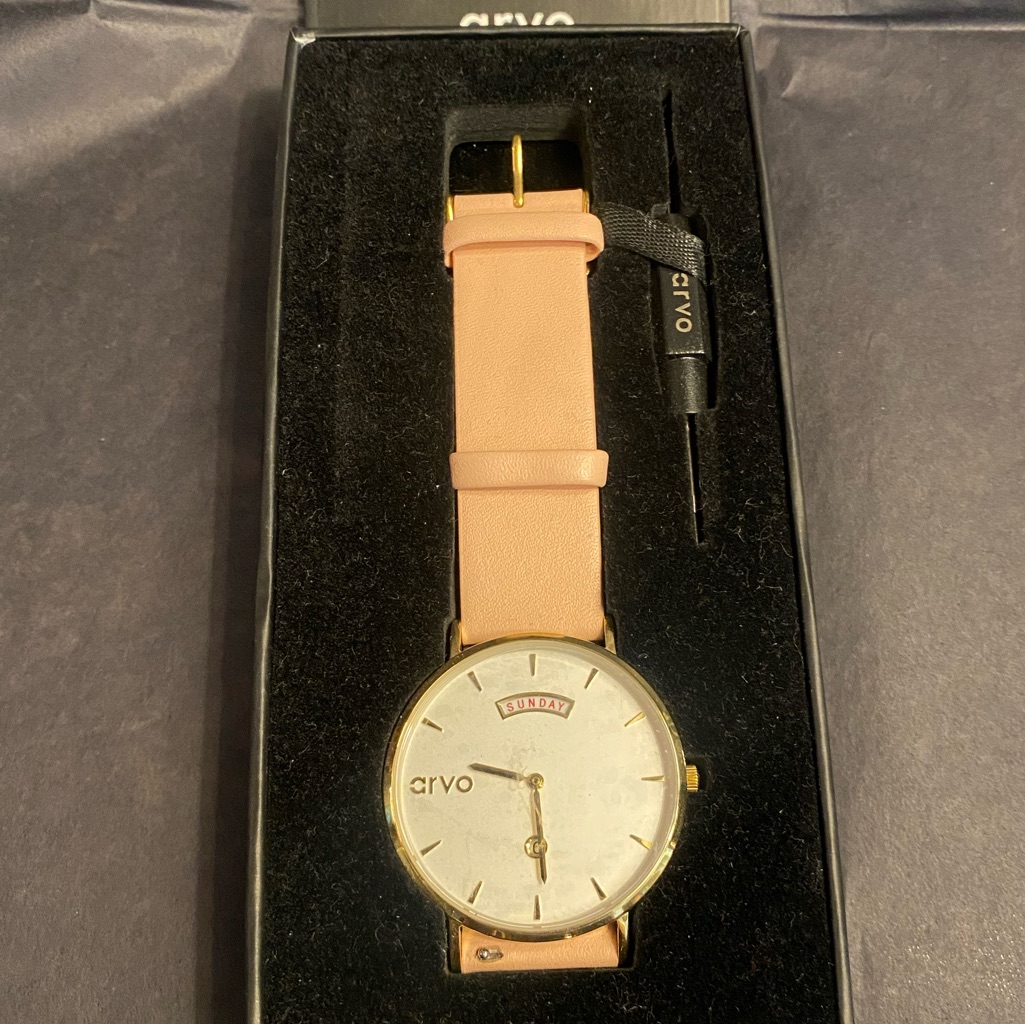 Pink Leather Watch